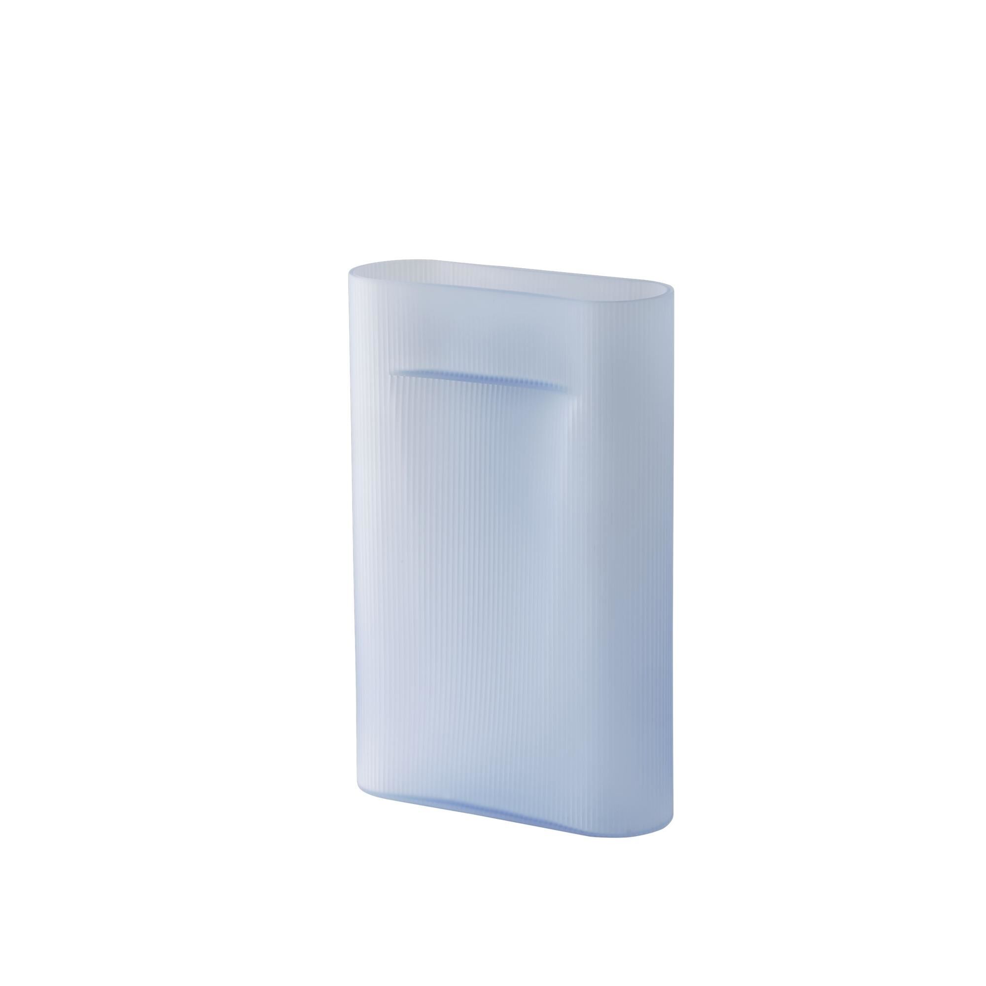 Ridge Vase H48,5 Lyseblå/ Frostet Glass