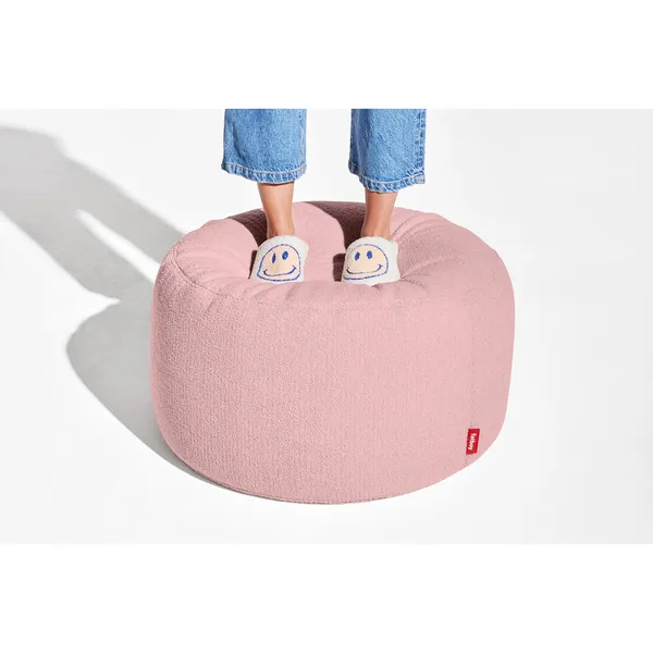 Point Pouf Large Sherpa Pinky Promise