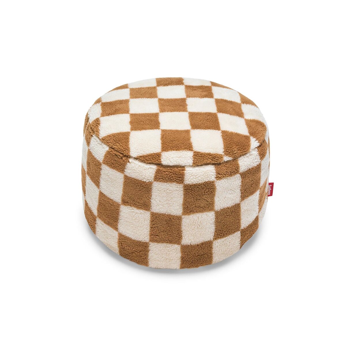Point Pouf Teddy Schach/ Creme