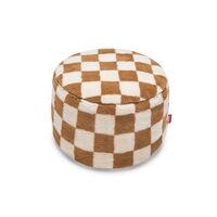 Point Pouf Teddy Schach/ Creme