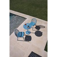Fred's Outdoor Cafe Table Wave Blue