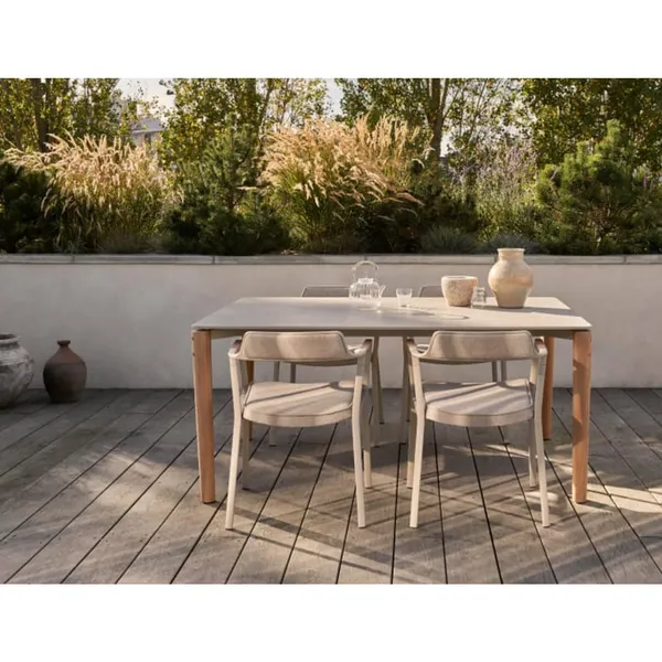 718 Open-Air Dining Table 157 cm Ceramic/Oak