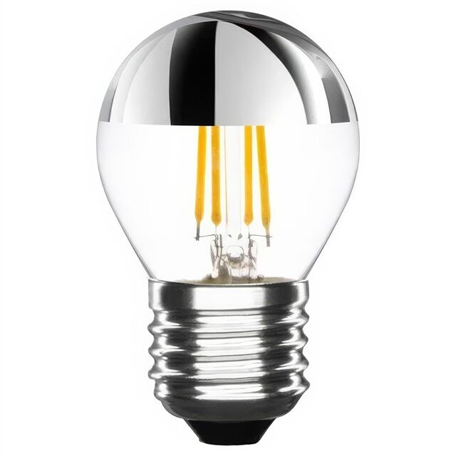 Crown Lampa E27 4,5W Silver