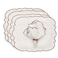 Gia Placemats & Servetten Set van 4 Bruin/Wit
