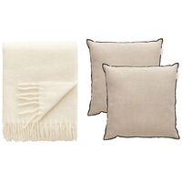 Cozy Kudde & Pläd Set Beige