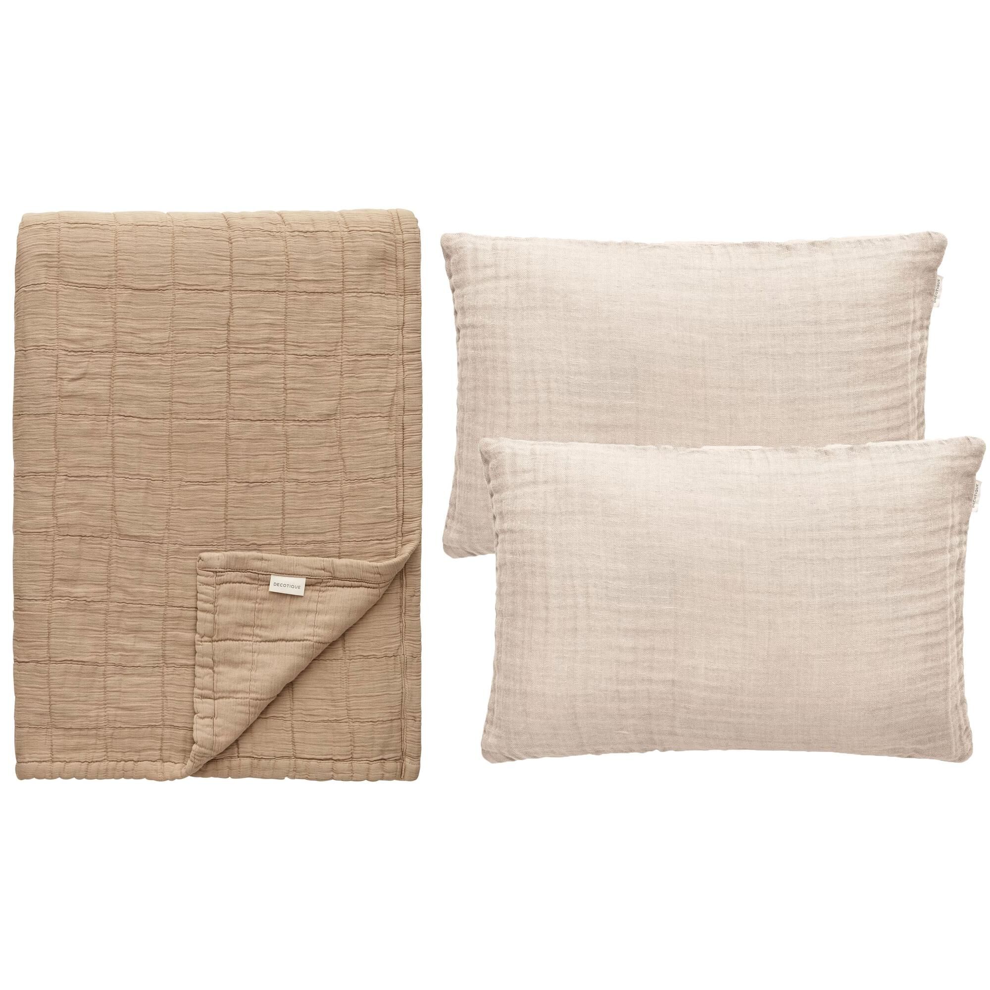 Classic Coussin & Couverture Set Beige