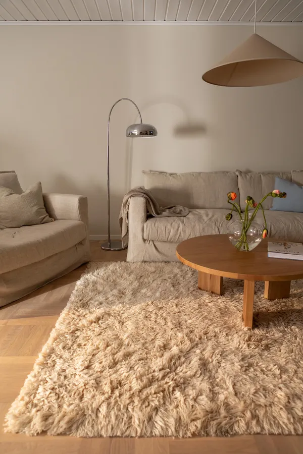 Shaggy Teppich 180x270 Dunkelbeige