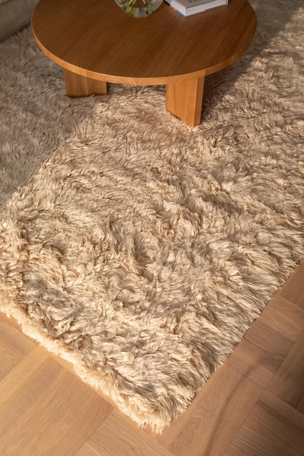 Shaggy Teppich 180x270 Dunkelbeige