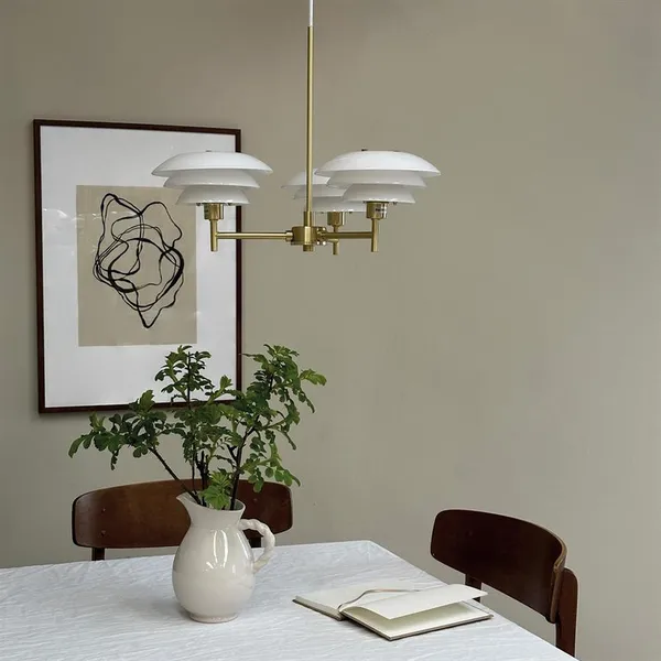 DL20 Chandelier Messing/Opal