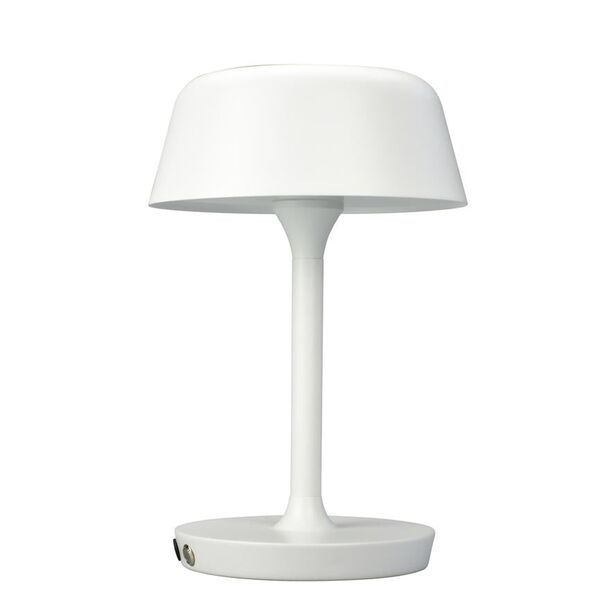 Lámpara de mesa portátil Valencia LED blanca
