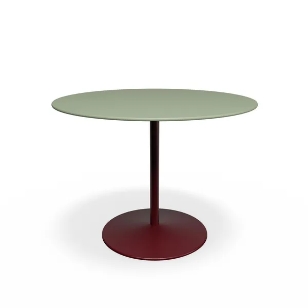 Panton Café- & Spisebord Ø100 4184-Forbo Olive Linoleum