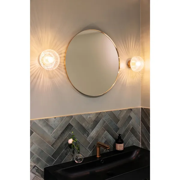 Fungo 16 Wall/ Ceiling Light Clear/ Brass