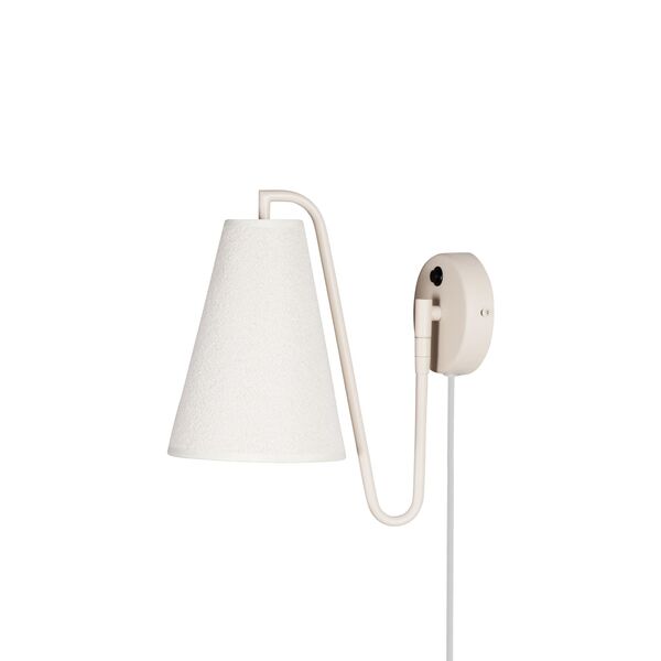 Lou Seinävalaisin Bouclé Valkoinen/beige
