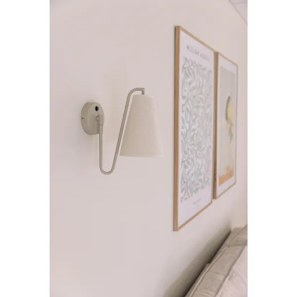 Lou Wall Lamp Bouclé White/ Beige