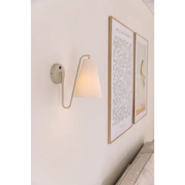 Lou Wall Lamp Bouclé White/ Beige