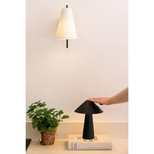 Lou Wall Lamp Bouclé White/ Black