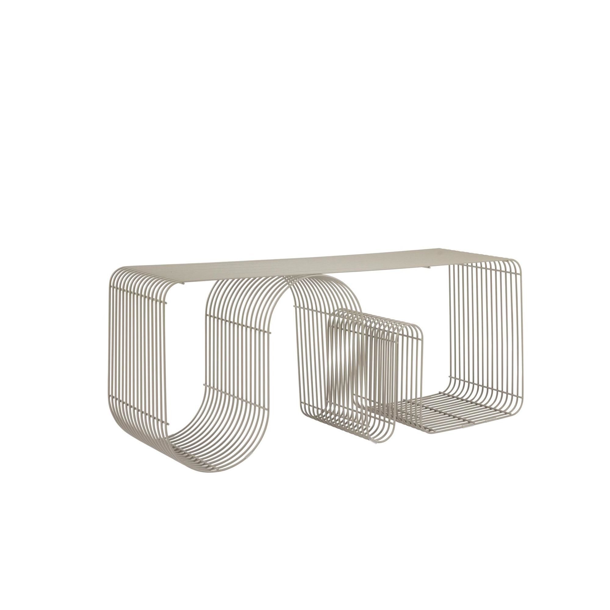 CURVA Bench L100 Silver