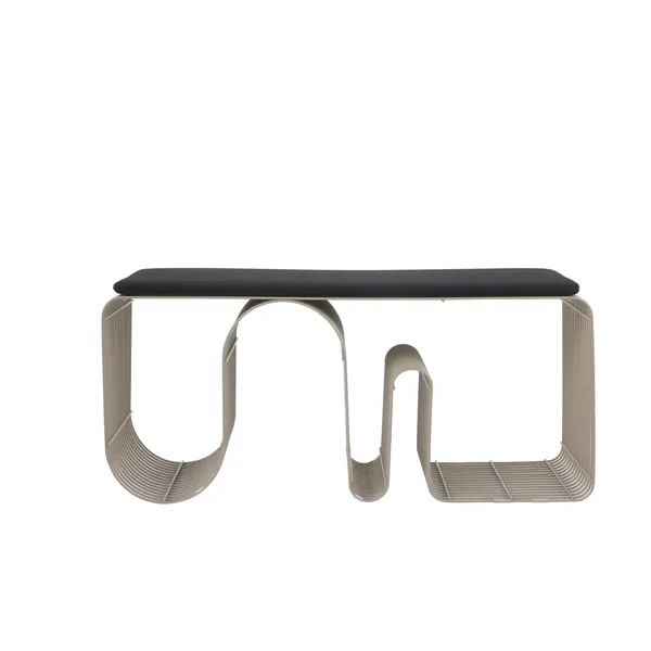 CURVA Bench L100 Silver