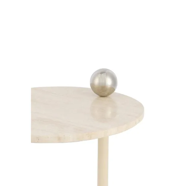 CASTELLUM Side Table Light Sand/ Travertine
