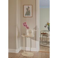 CASTELLUM Side Table Light Sand/ Travertine