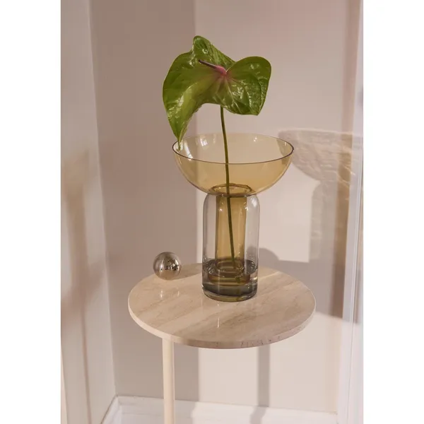 CASTELLUM Side Table Light Sand/ Travertine