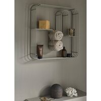 CURVA Shelf Display Square Silver