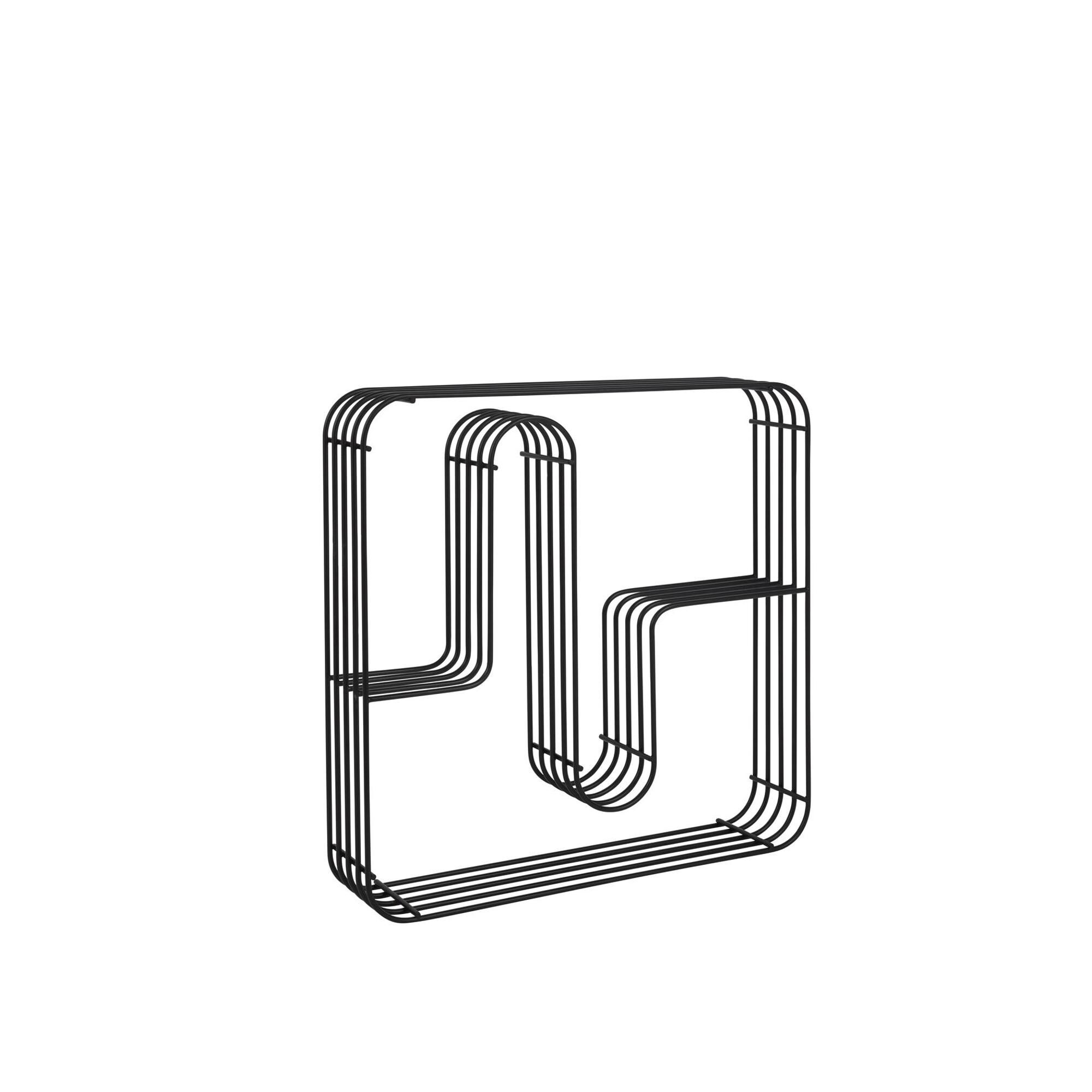 CURVA Hyldedisplay Firkant Sort