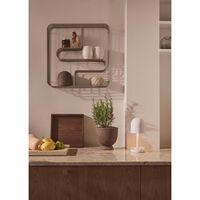 CURVA Regaldisplay Rechteckig Taupe