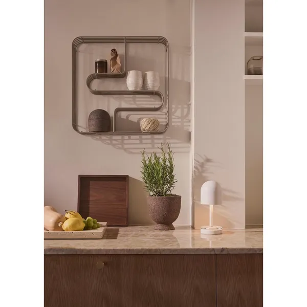 CURVA Hyldedisplay Rektangulær Taupe