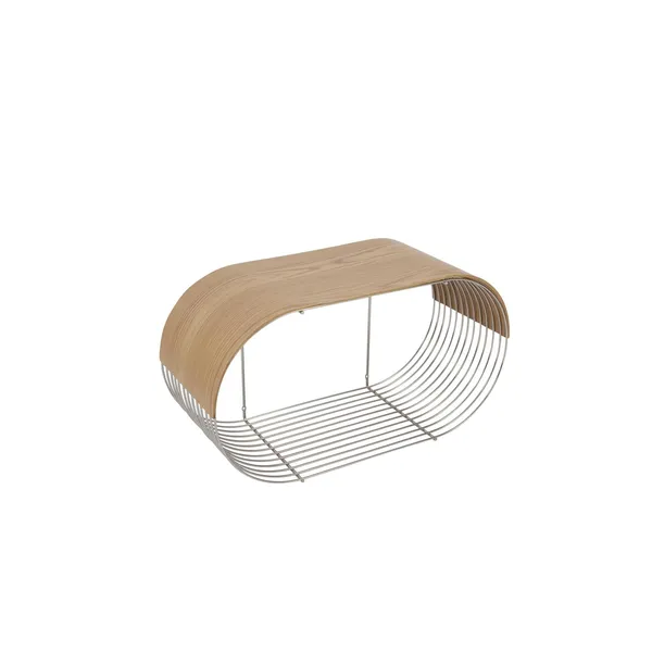 CURVA Wooden Panel For Shelf Short Oak