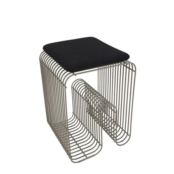 CURVA Seat Cushion For Stool Anthracite Bouclé