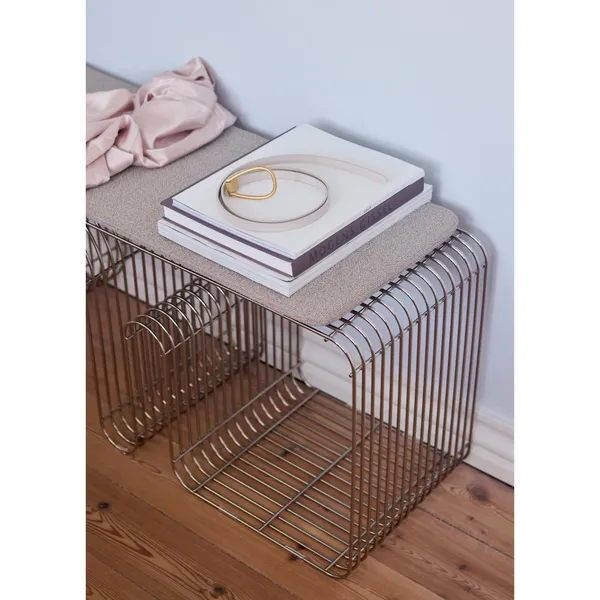 CURVA Seat Cushion For Stool Anthracite Bouclé