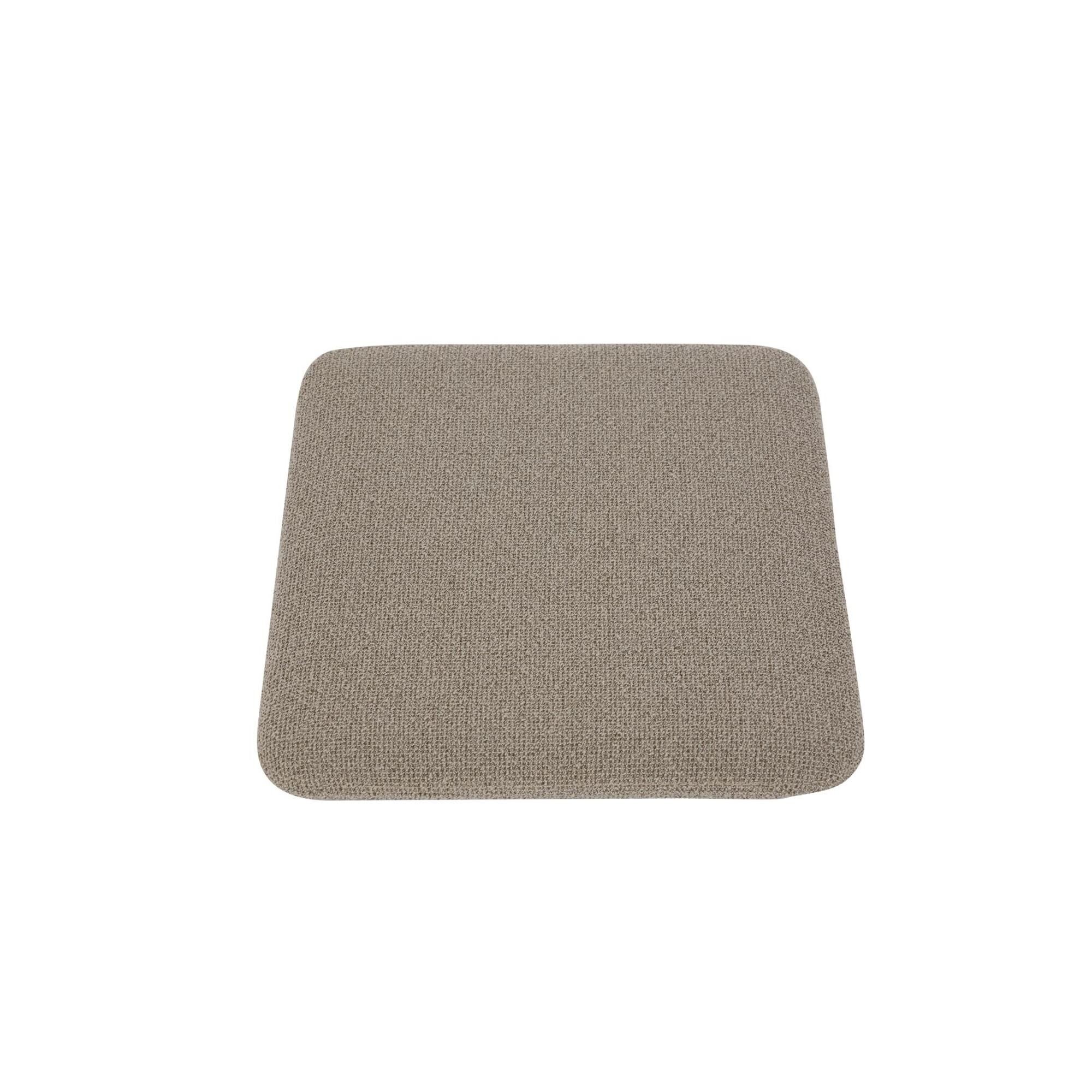 CURVA Coussin D'assise pour Tabouret Taupe Bouclé