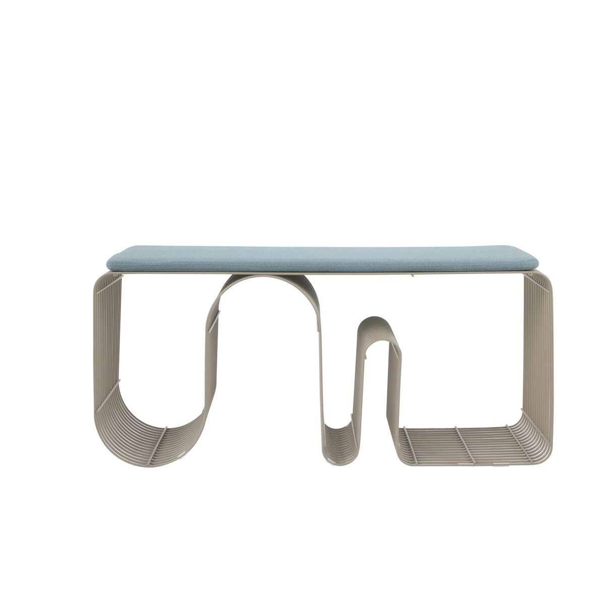 CURVA Siddehynde Til Bænk Dusty Blue Bouclé