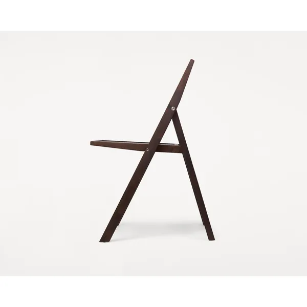 Folding Flat Folding Chair Dark Brown