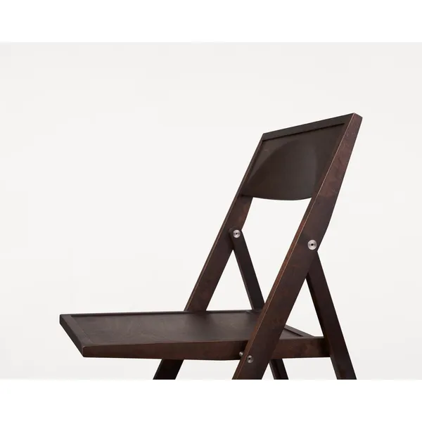 Folding Flat Folding Chair Dark Brown
