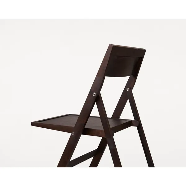 Folding Flat Folding Chair Dark Brown