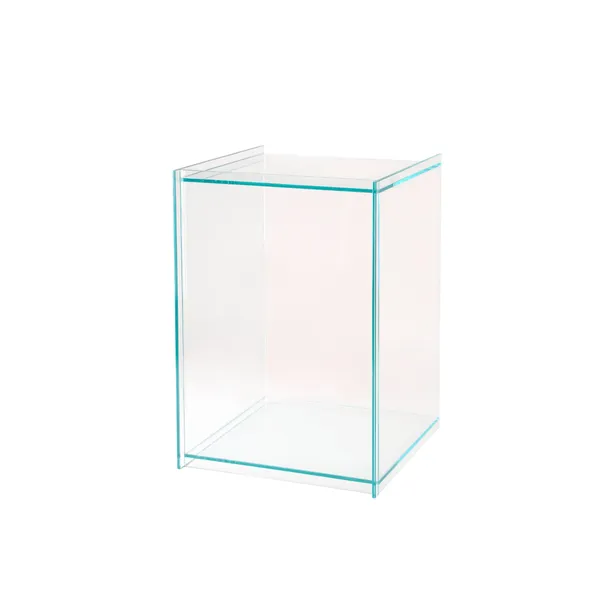 Rivet Box Side Table Glass