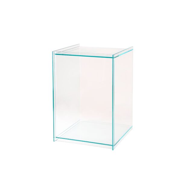 Rivet Box Side Table Glass
