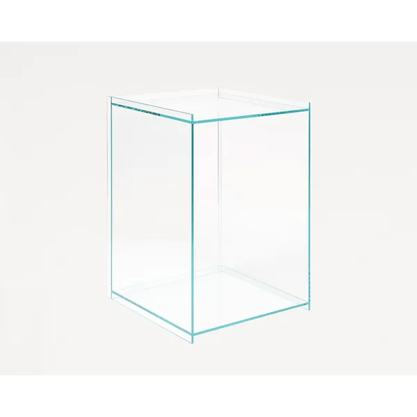 Rivet Box Side Table Glass