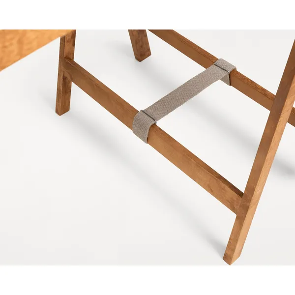 Folding Flat Trestle Dining Table Warm Brown