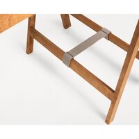 Folding Flat Trestle Dining Table Warm Brown