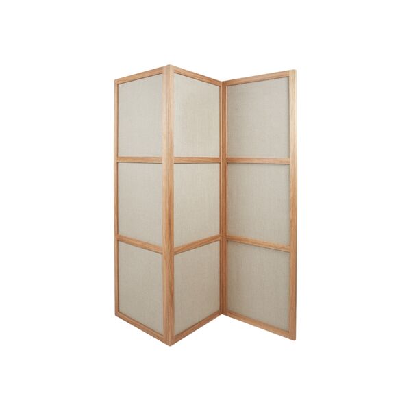 Frame Raumteiler, Dreiteilig, Eiche natur/Leinen
