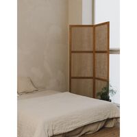 Frame Drie Panelen Kamerverdeler Natuurlijk Eiken/Linnen