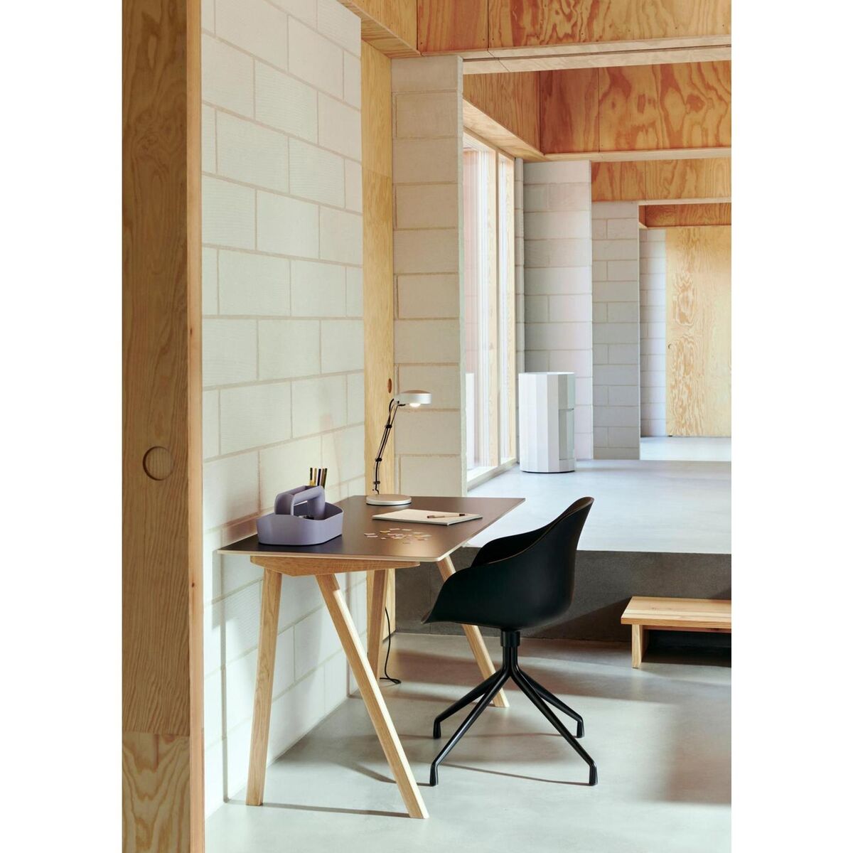 CPH90 skrivebord L130 dypblå/røykblå