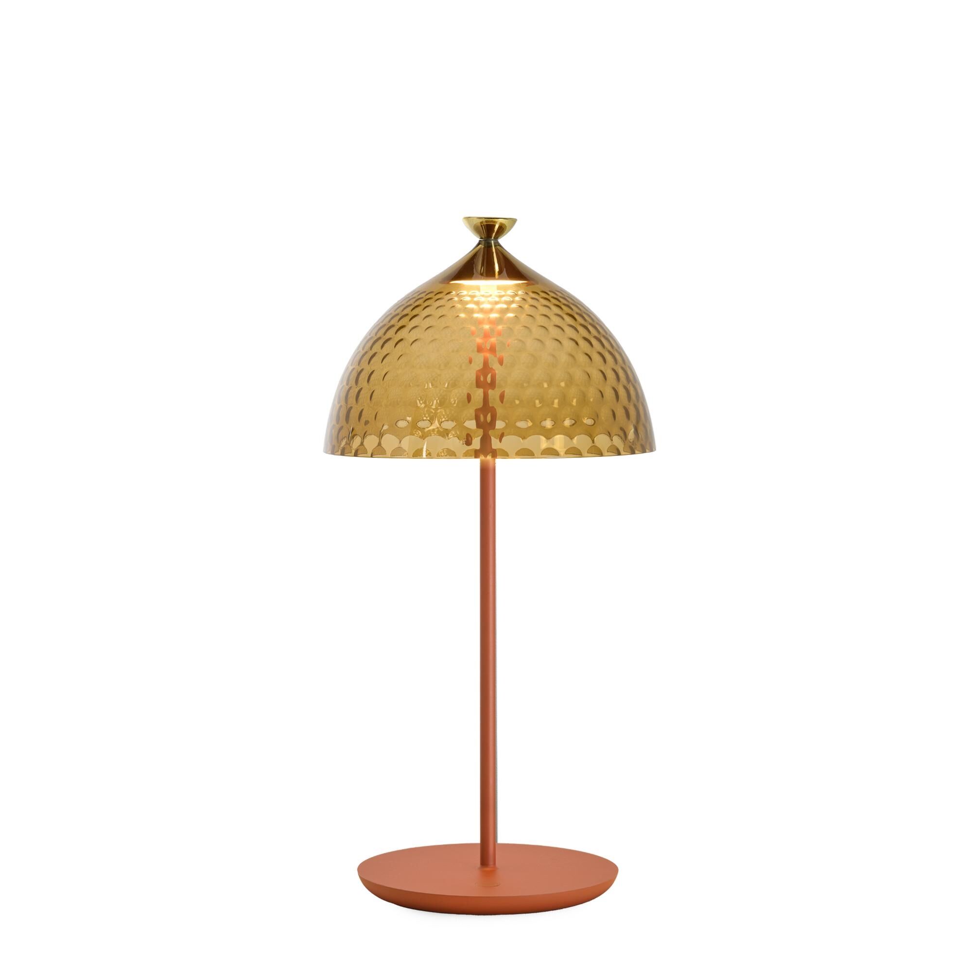 PUMO Bordslampa Amber/ Tegelr&ouml;d