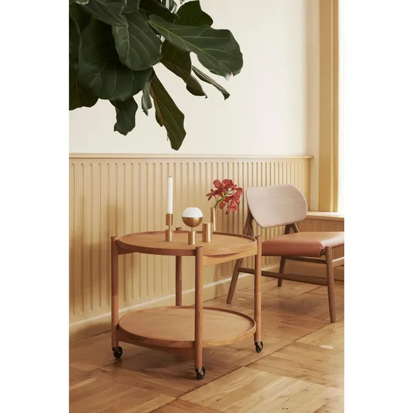 Bølling Tablett Ø50 Eiche mit Furnierplatten