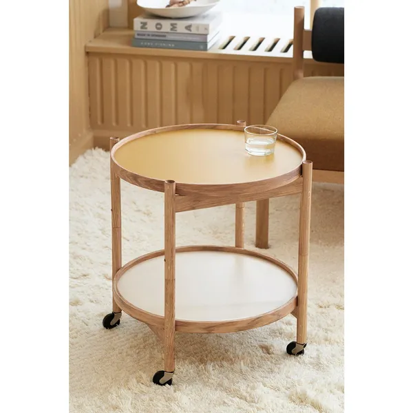 Bølling Tablett Ø50 Eiche mit Furnierplatten