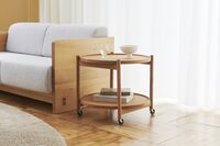 Bølling Tabletttisch Ø60 Eiche mit Furnierplatten