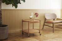 Bølling Tabletttisch Ø60 Eiche mit Furnierplatten
